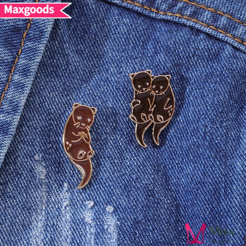 MAXG 10 Trâm Cài Áo Tráng Men Hình Nón Otters