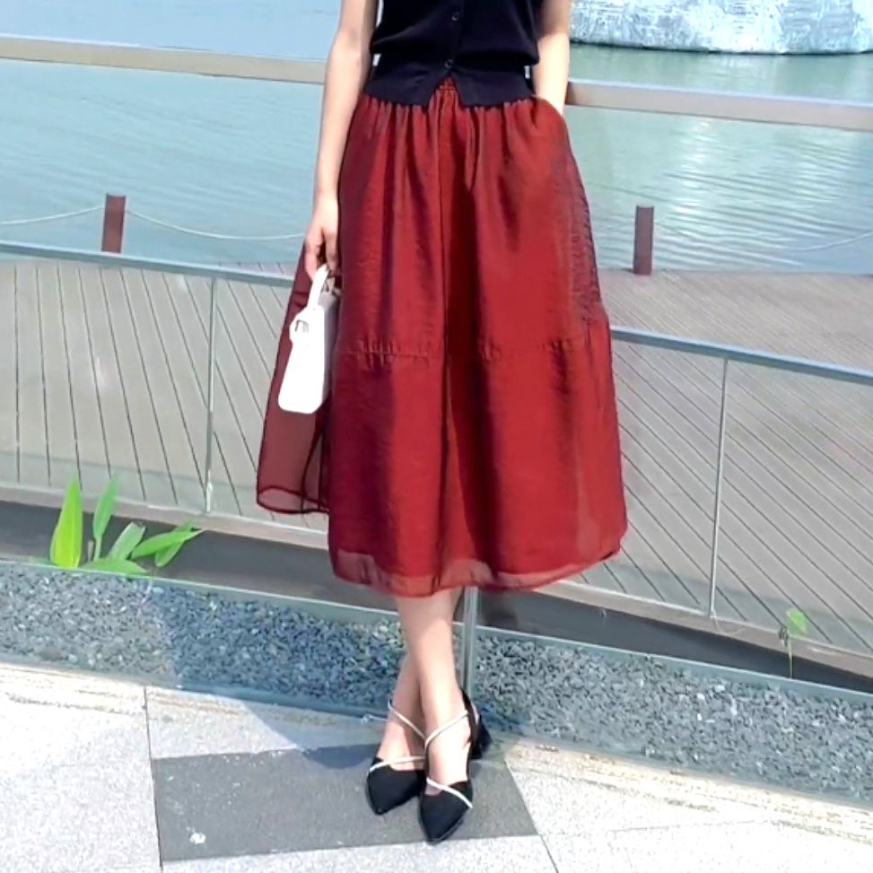 Bộ Áo Cardigan Dệt Kim + Chân Váy Lửng Lưng Cao Thời Trang Mùa Hè Hàng Mới 2023