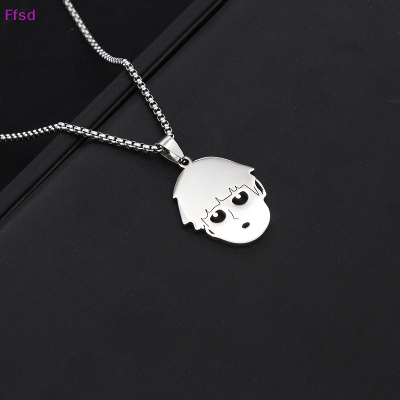{Ffsd} Vòng cổ Bằng Thép Titan 100 Mặt Hình Mob Shigen Dimple Anime Mob Psycho Làm Quà Tặng Cho Cặp Đôi