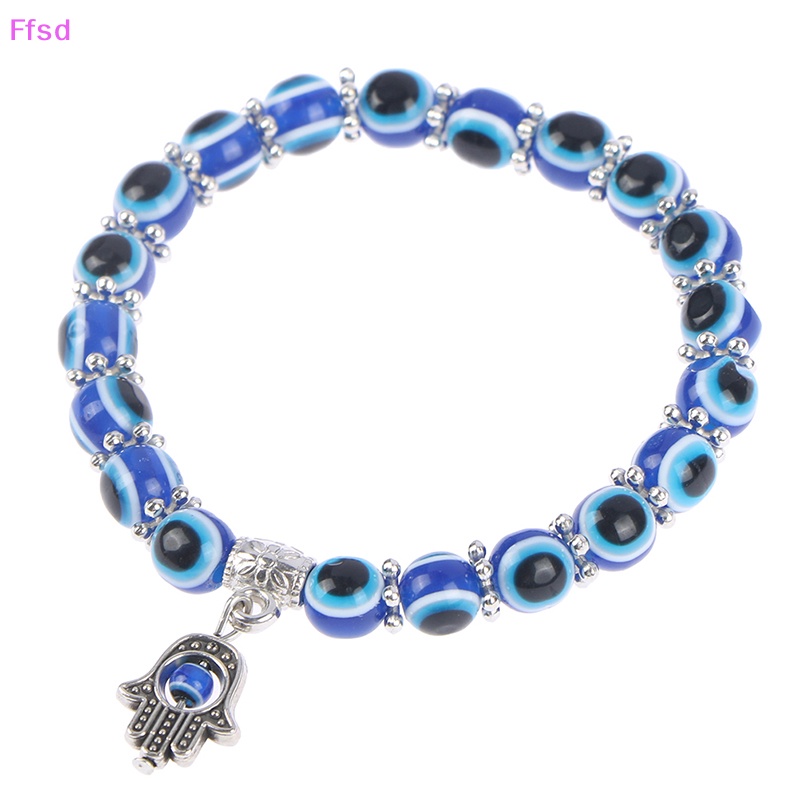 {Ffsd} 2021 Vòng Tay Hạt Charm Mắt Quỷ Xanh Lam May Mắn Trang Sức Làm Quà Tặng Cho Nam Và Nữ