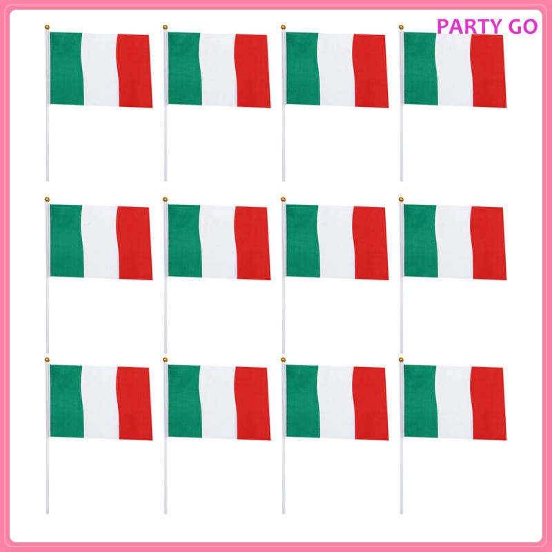 Set 100 Lá Cờ Ý Mini Cầm Tay Dùng Để Trang Trí