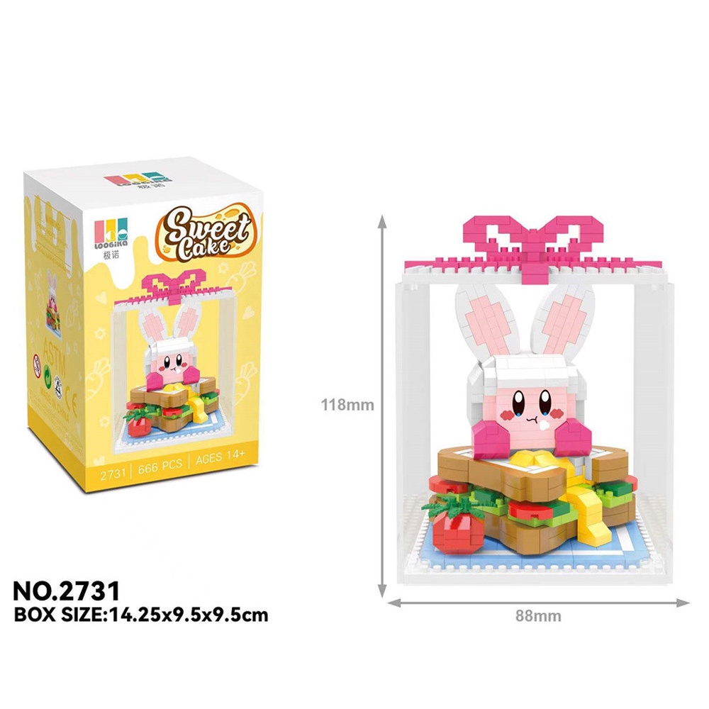 Đồ Chơi Lắp Ráp Bánh Kem Cỡ Nhỏ Kiểu Hoạt Hình Chú Chó Cinnamon Lingna Dễ Thương