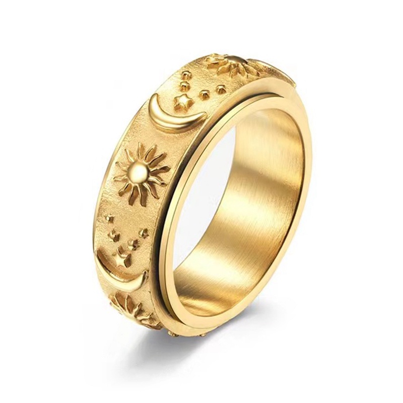 Ygt Nhẫn Xoay Bằng Thép Không Gỉ Hình Trăng Sao Celtic Giảm Căng Thẳng Cho Nam Và Nữ