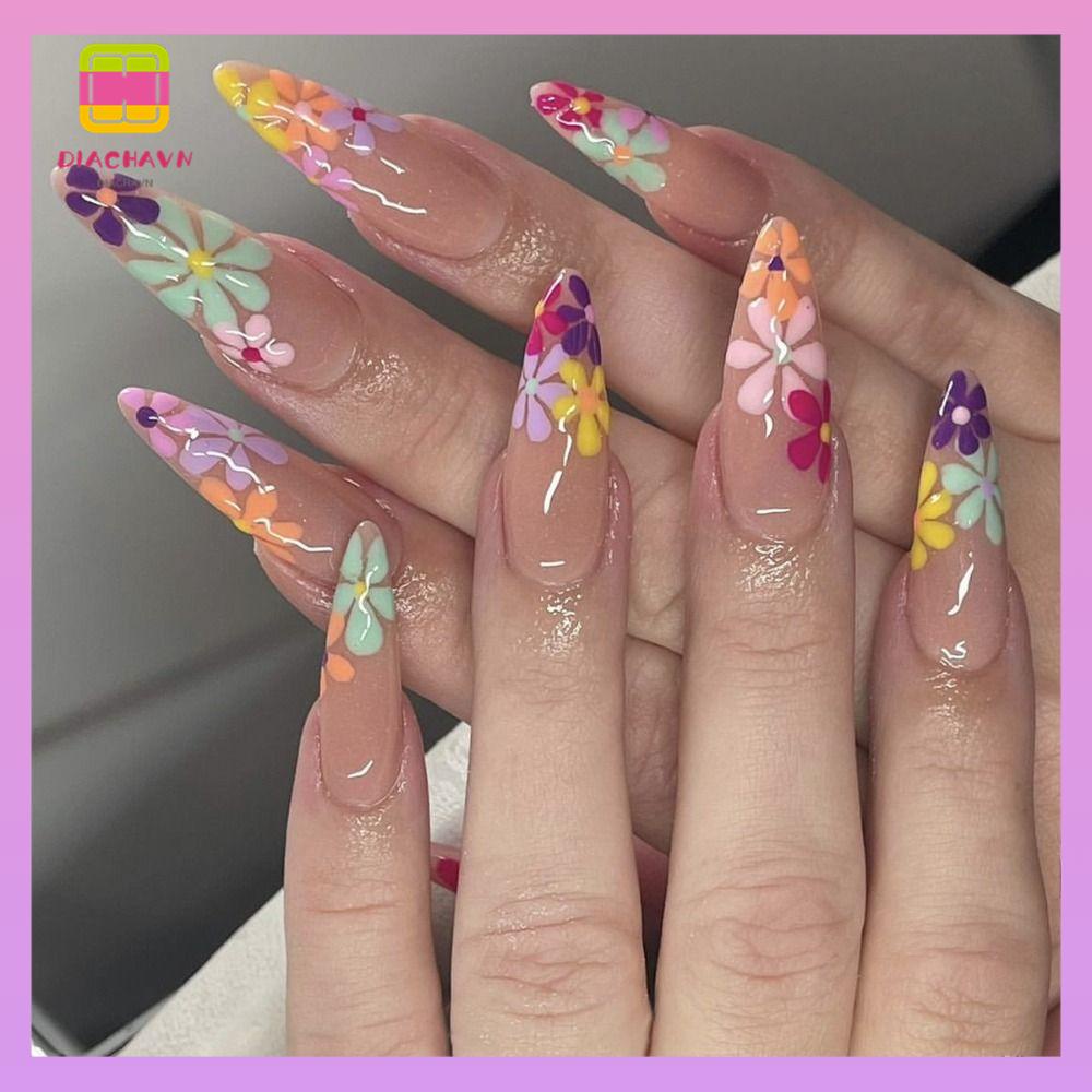 DIACHAVN Bộ Móng Tay Giả Có Thể Tháo Rời