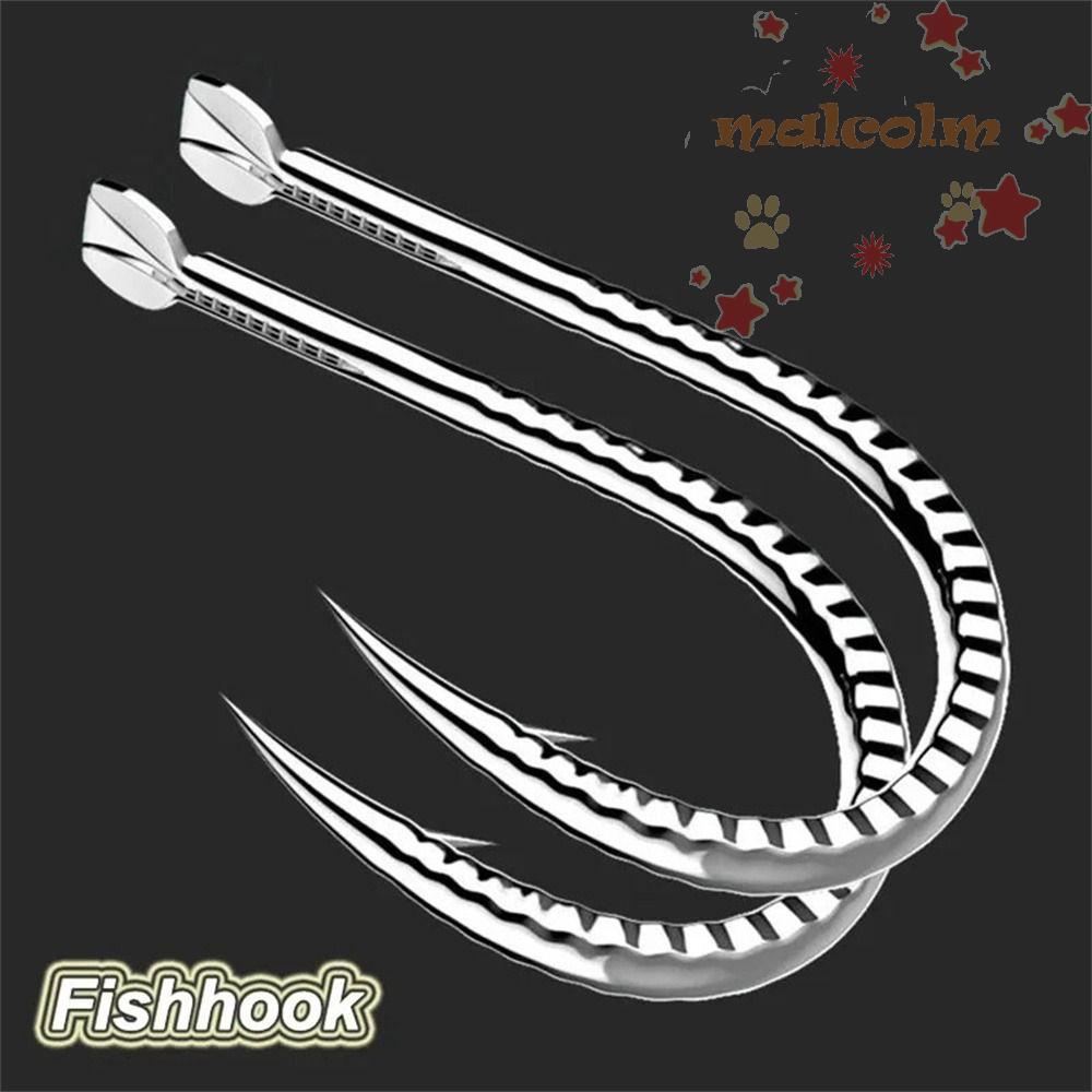 MALCOLM Set 20 Móc Câu Cá Bằng Hợp Kim Titan Màu Đen Siêu Chắc