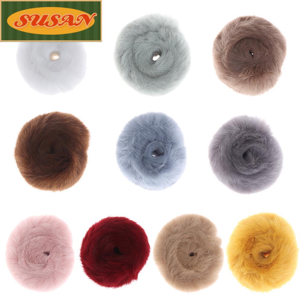 SUSANS Dây Buộc Tóc Lông Thỏ Nhân Tạo Mềm Mại Xinh Xắn