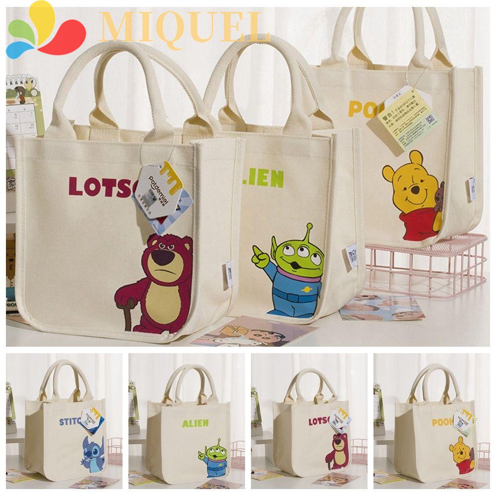 MIQUEL Túi Xách Vải Oxford In Chữ Đơn Giản Thời Trang Cho Nữ