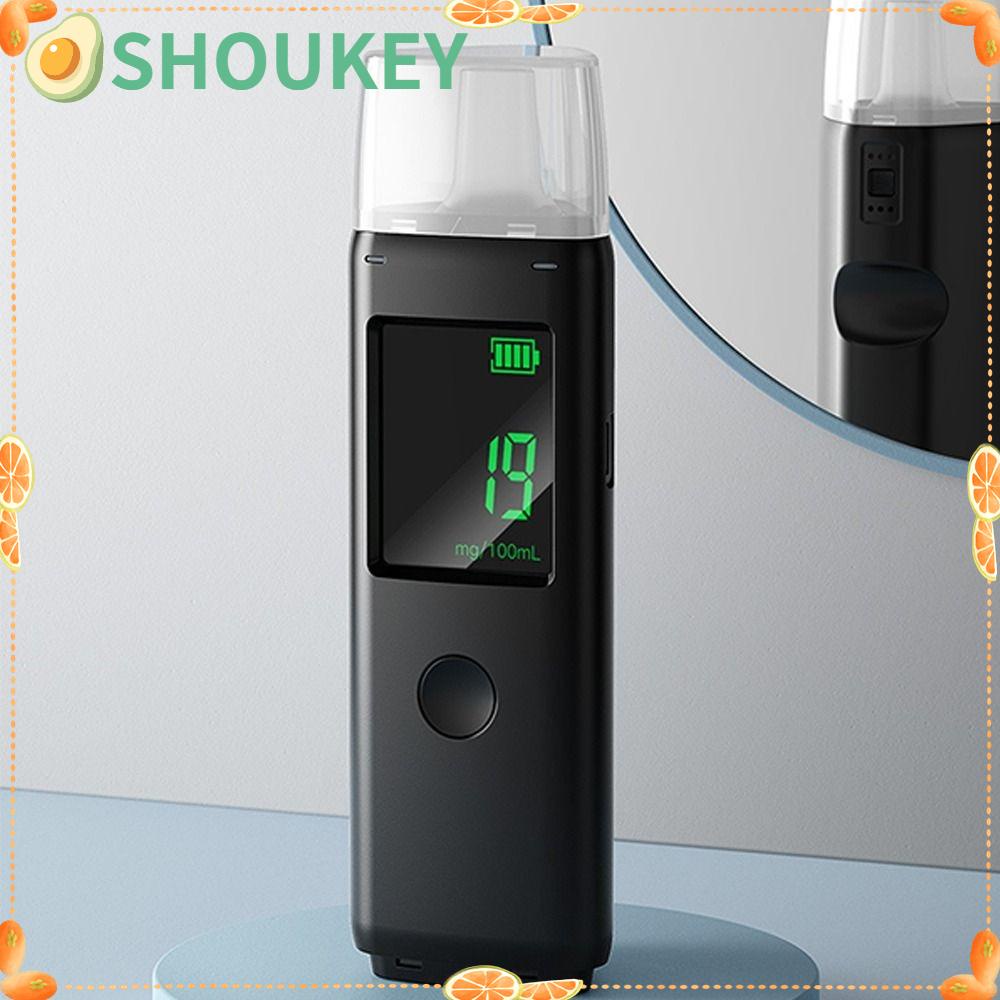 SHOUKEY Máy Kiểm Tra Nồng Độ Cồn / Hơi Thở Màn Hình LCD 2 Kỹ Thuật Số Kèm Sạc Tiện Dụng Cho Cảnh Sát