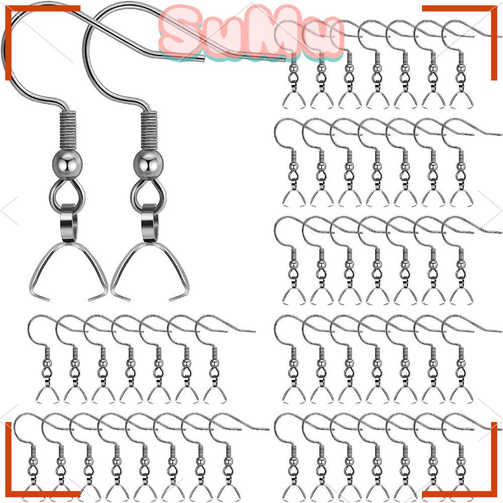 SUMU Móc Bằng Thép Không Gỉ Màu Bạc Dùng Làm Bông Tai DIY