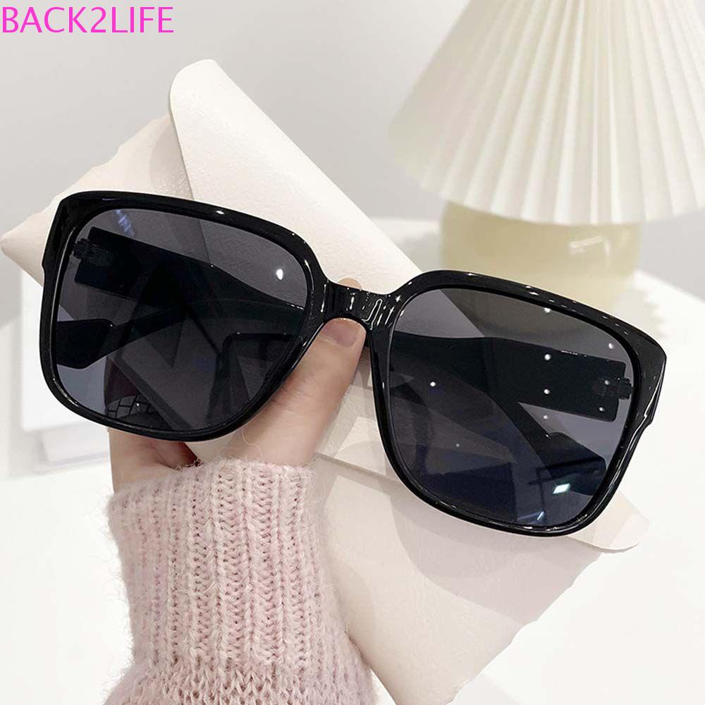 BACK2LIFE Kính Mát Vuông Oversize Chống Tia UV Phong Cách Retro