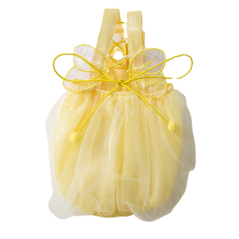 Váy Công Chúa Hai Chân Đính Nơ Bướm Mỏng Mùa Hè Dành Cho Thú Cưng