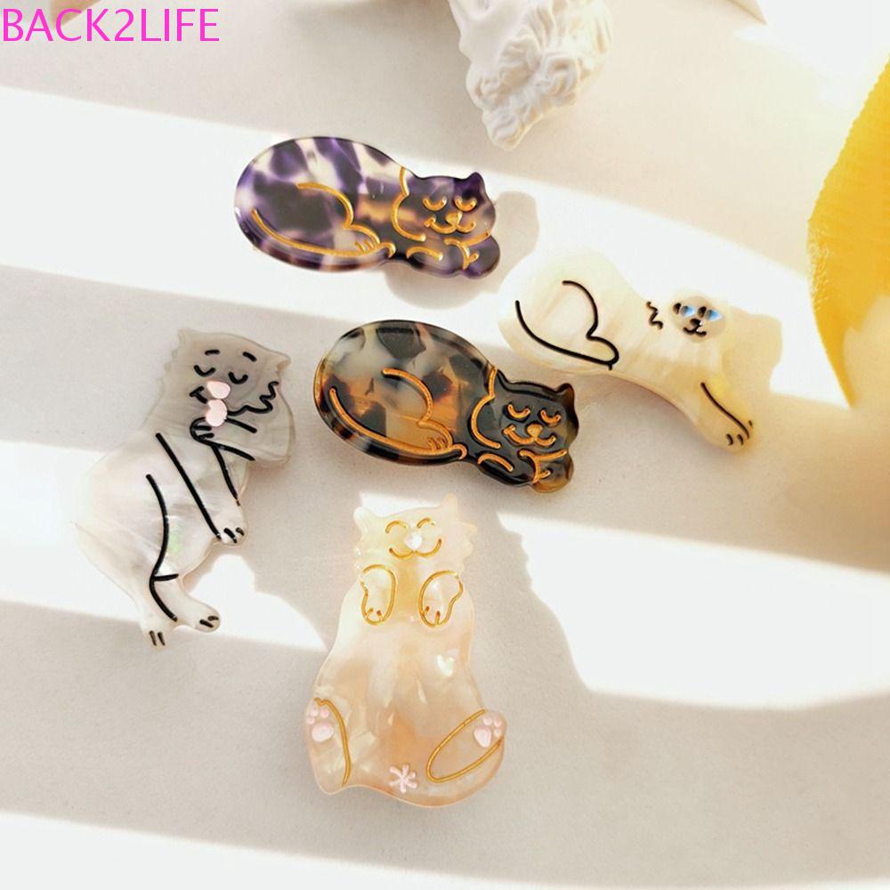 BACK2LIFE Kẹp Tóc Mỏ Vịt Hình Học Dễ Thương Cho Thú Cưng