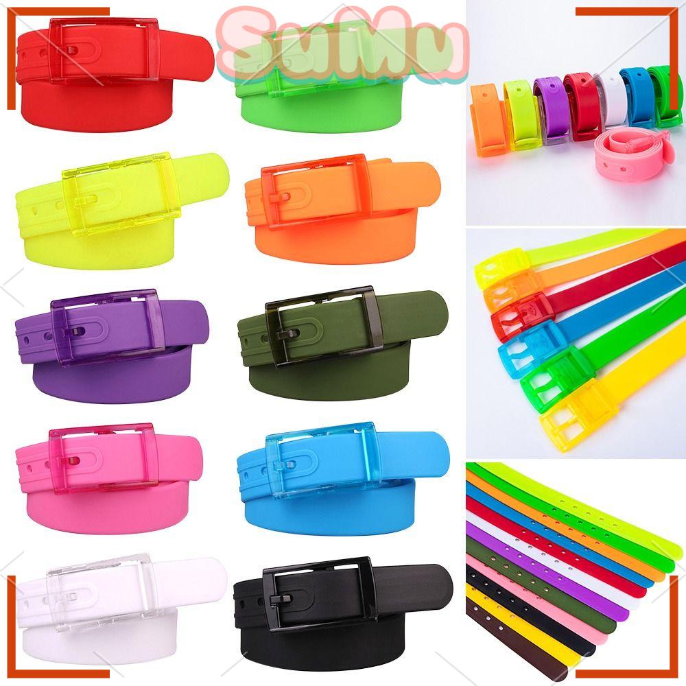 SUMU Thắt Lưng Silicone Màu Trơn Thiết Kế Đơn Giản Sang Trọng