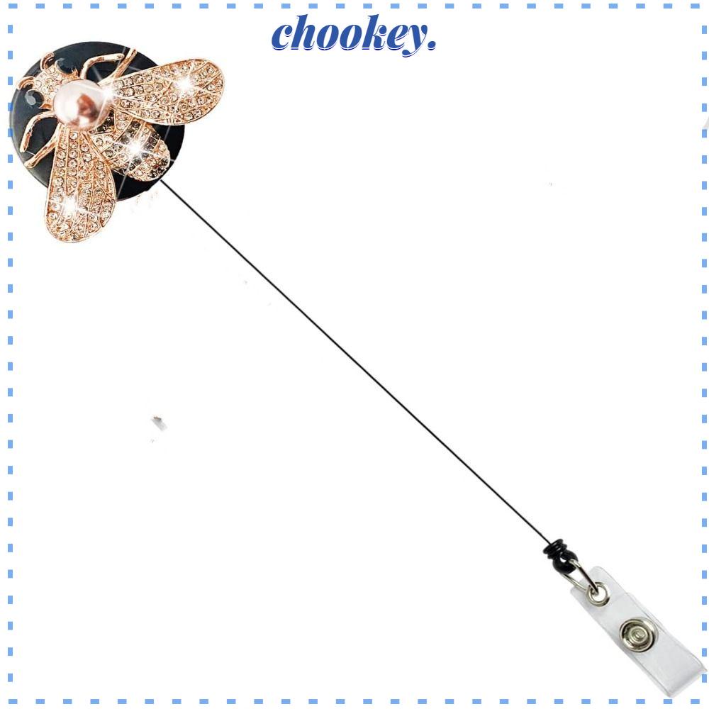 CHOOKEY Móc Treo Chìa Khóa Bằng ABS Có Thể Thu Gọn Dùng Đựng Thẻ Id Tiện Dụng Cho Văn Phòng