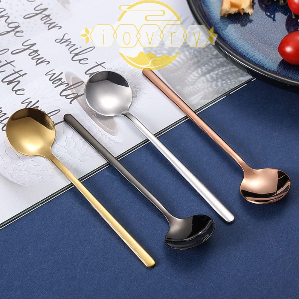 IVORY Muỗng Cà Phê Cán Dài Bằng Thép Không Gỉ Nhiều Màu Sắc