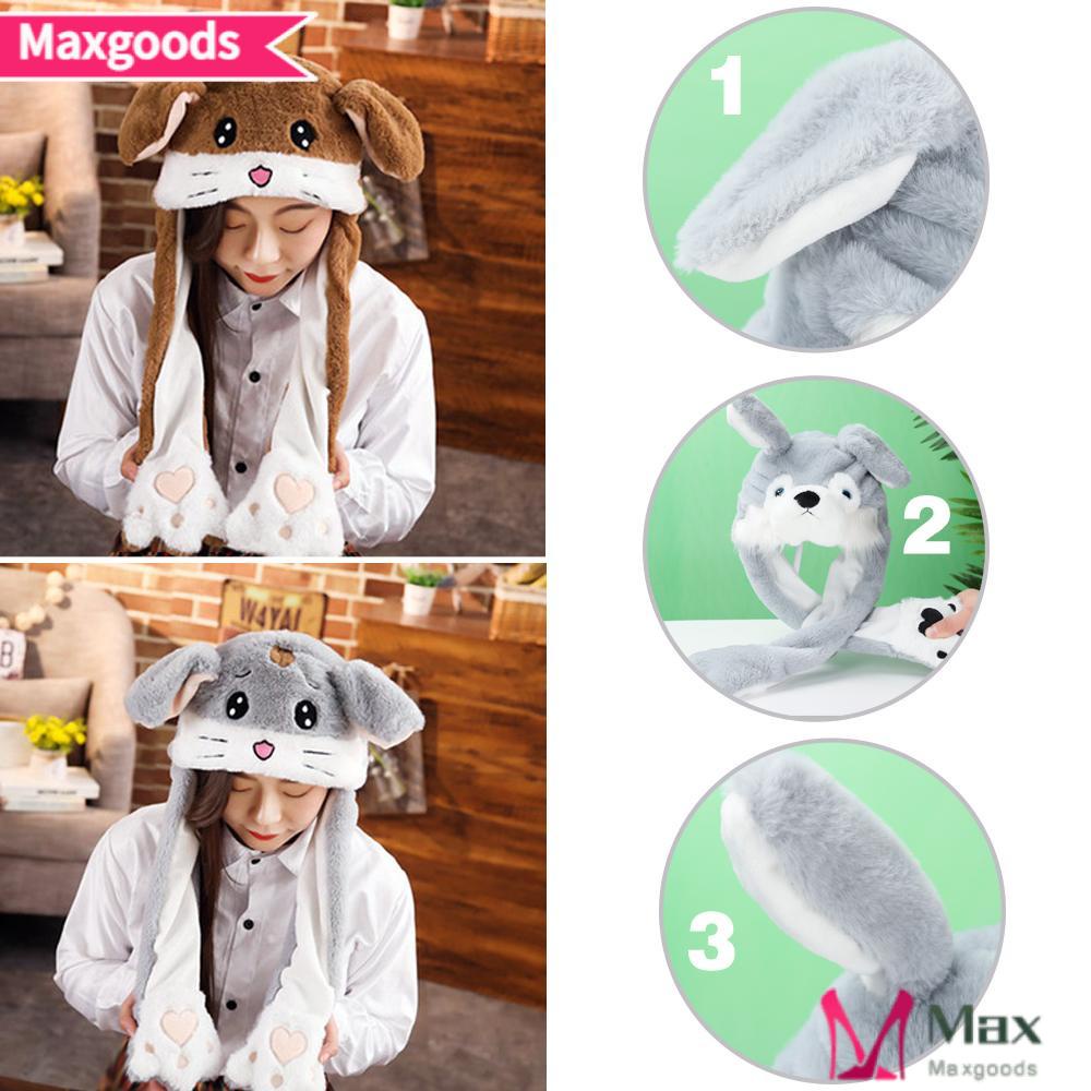 MAXG Mũ Tai Thỏ Mềm Ấm Áp Dễ Thương