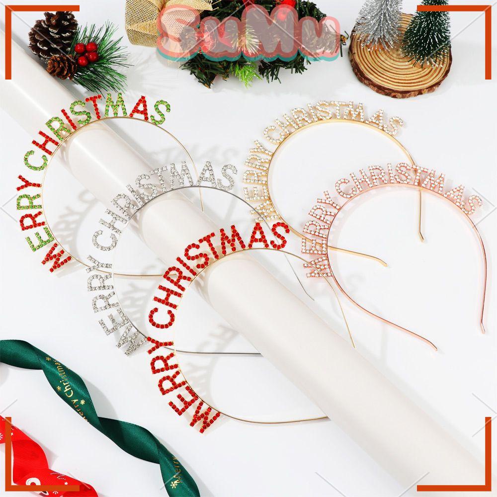 SUMU Băng Đô Cài Tóc Hình Vương Miện Thời Trang Giáng Sinh