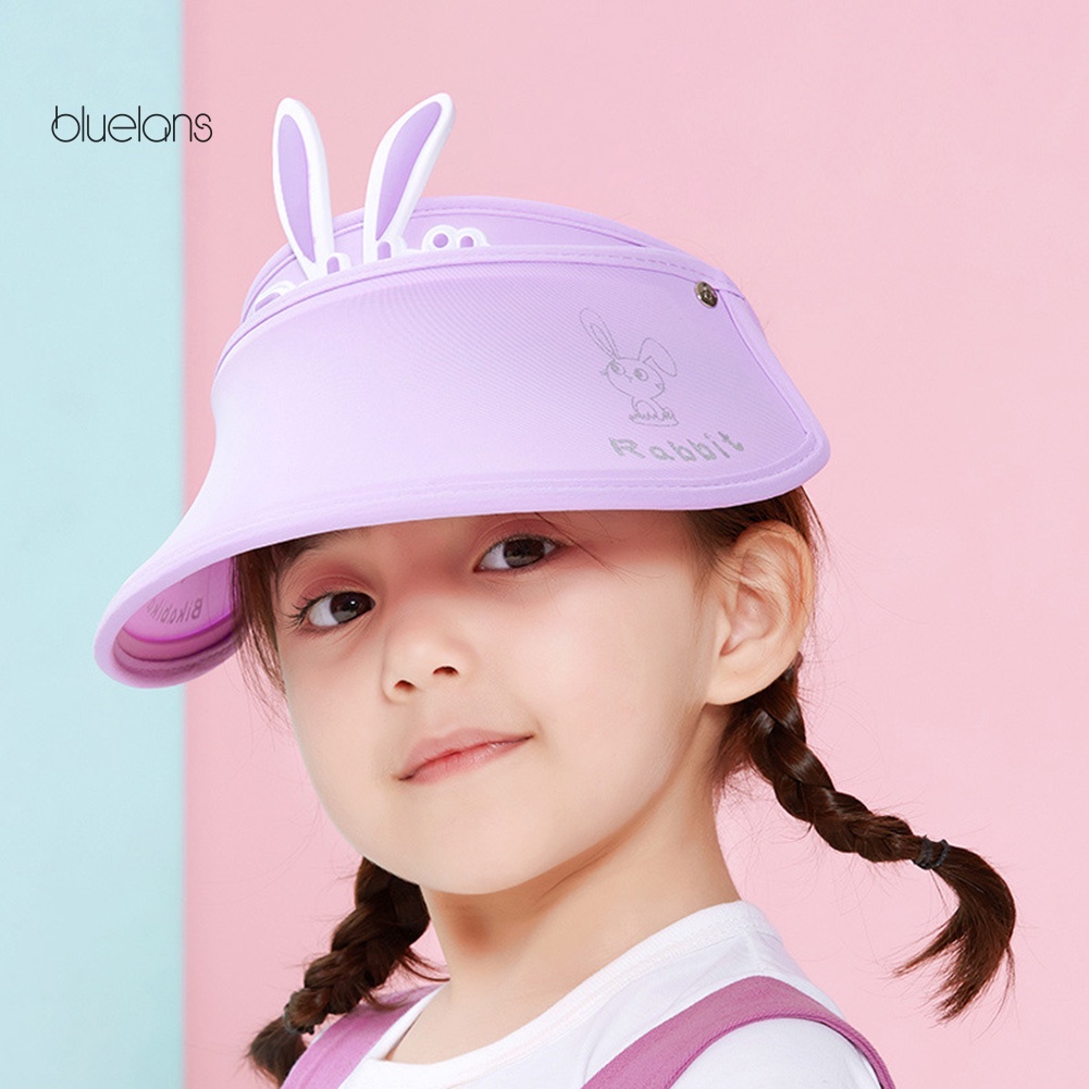 Mũ Lưỡi Trai Chống Nắng Không Chóp Hình Thỏ Dễ Thương Xoay 360 Độ Tùy Chỉnh Thời Trang Cho Bé