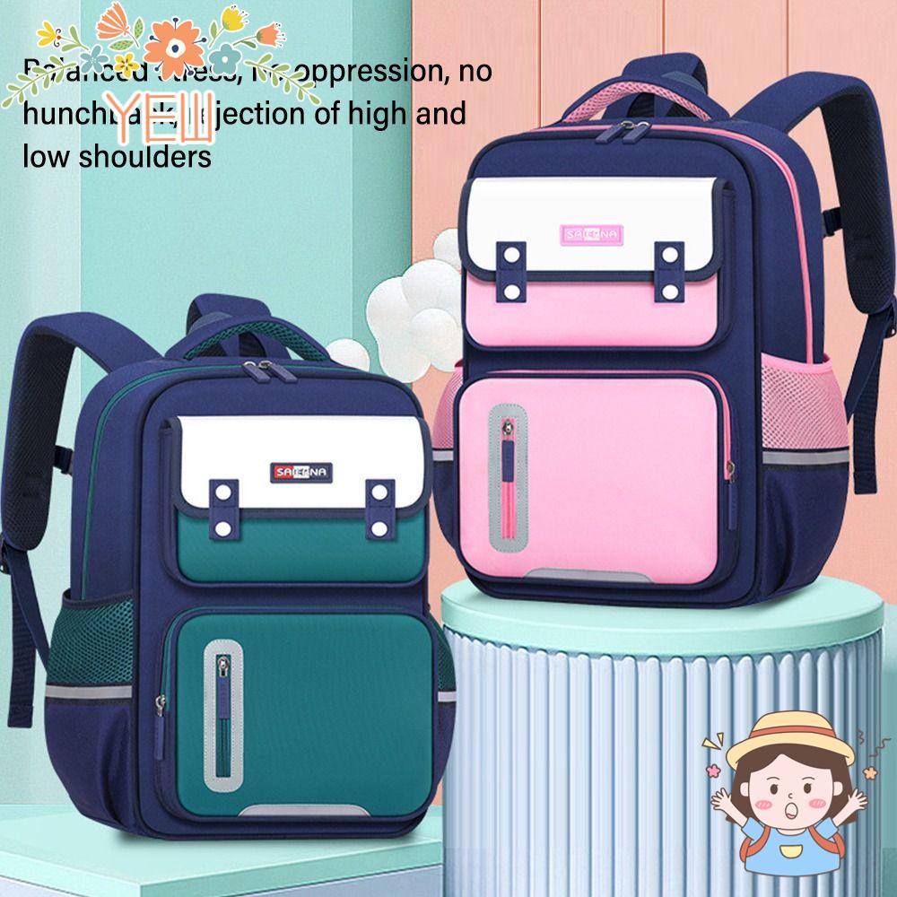 YEW Ba Lô Đi Học Bằng Polyester Chống Nước Sức Chứa Lớn Siêu Nhẹ Có Nhiều Túi Thời Trang