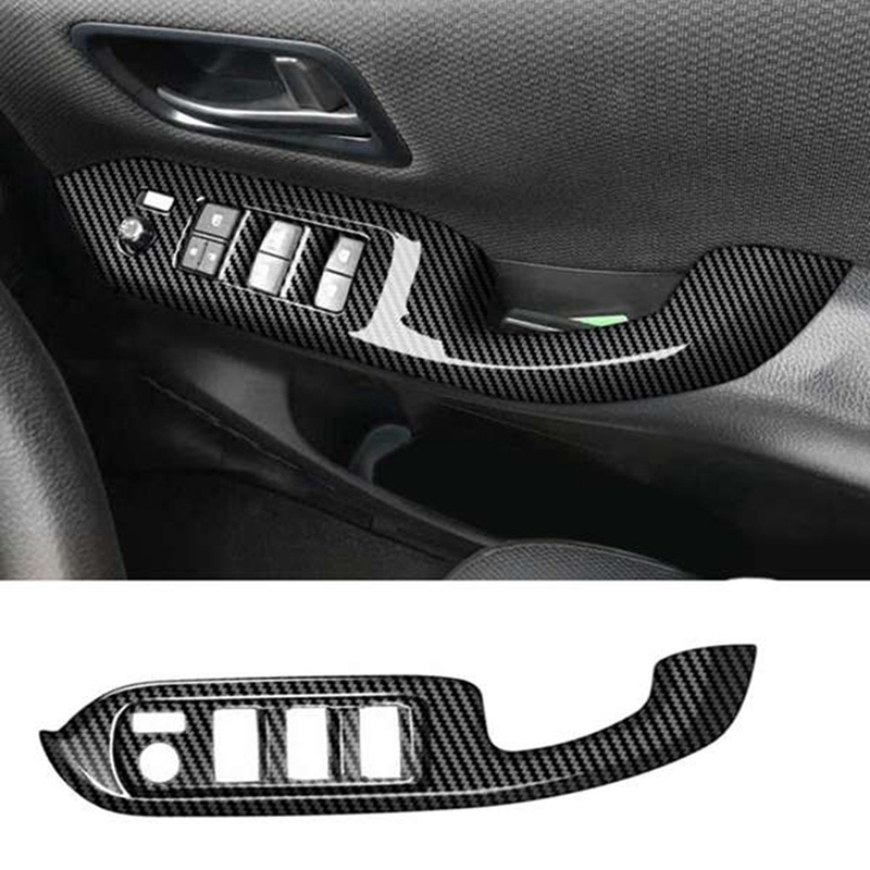 Miếng Dán Bảng Điều Khiển Nâng Cửa Kính Xe Hơi Bằng ABS Sợi Carbon Cho Toyota Voxy 2022