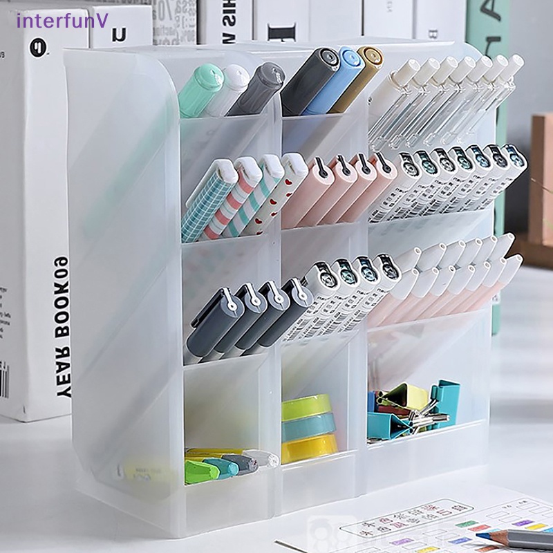 [InterfunV] Giá Đỡ Bút Để Bàn Văn Phòng Phẩm Để Bàn Tiện Lợi