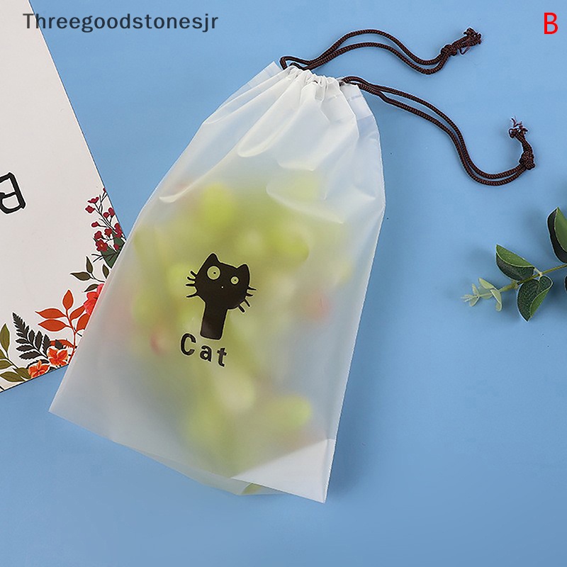 Túi Dây Rút Bằng PE Trong Suốt Họa Tiết Hoạt Hình Dễ Thương Dùng Đựng Giày / Đồ Dùng Mang Đi Du Lịch JR