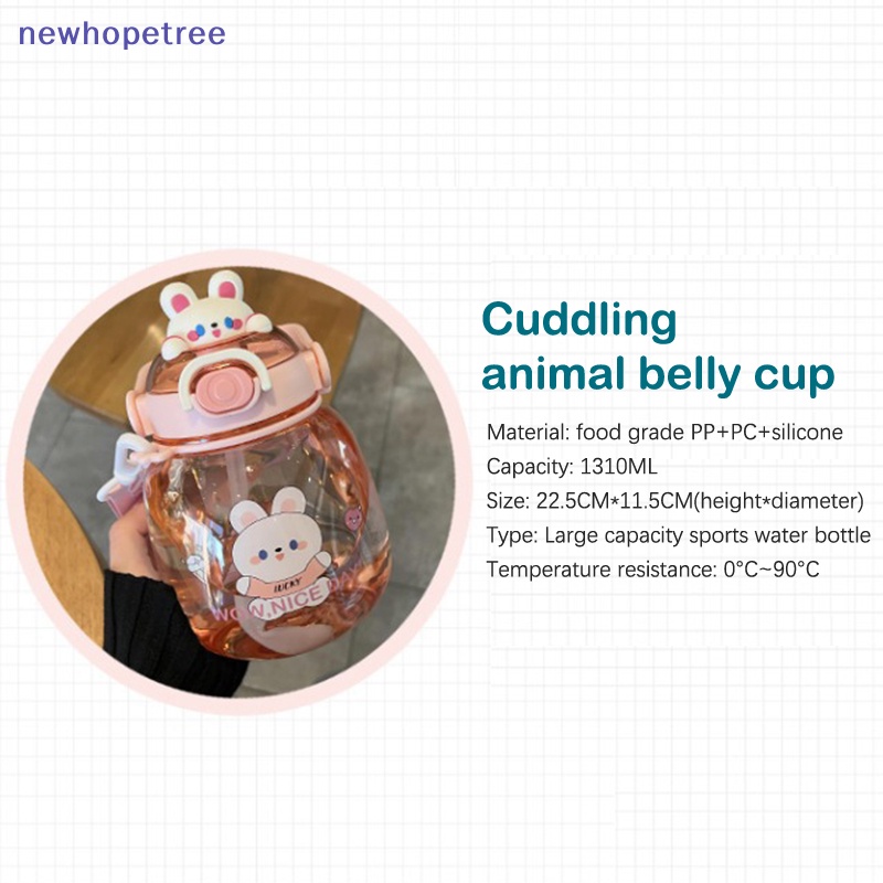 Bình Nước Thể Thao Hình Gấu Dễ Thương 1.3L