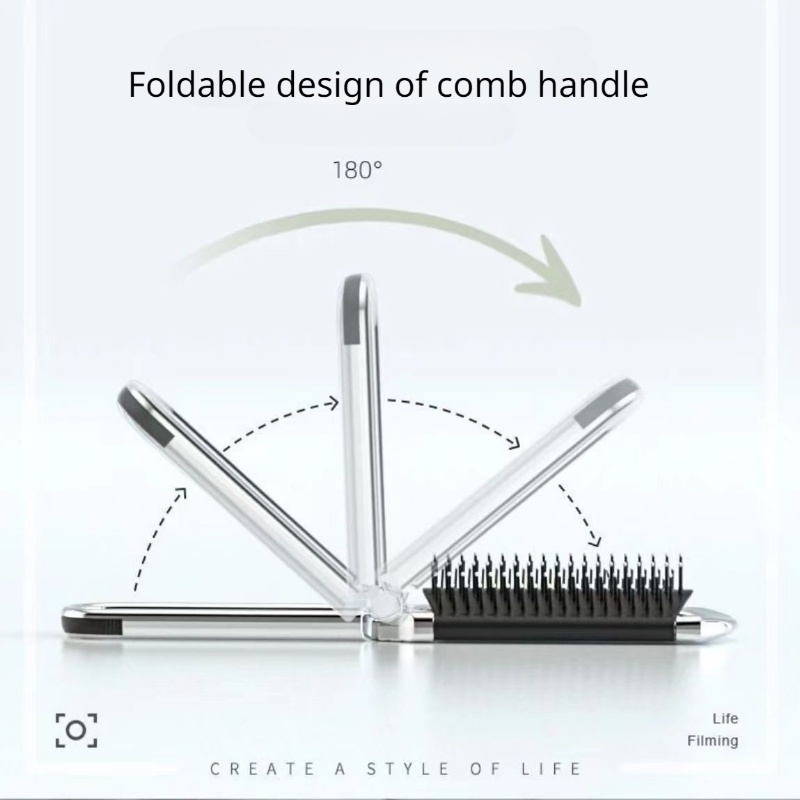 New Cartoon Big Two Dog Portable Folding Air Bag Comb Girl New Cat Portable Makeup Mirror Dual Purpose Mirror Comb Jewelry