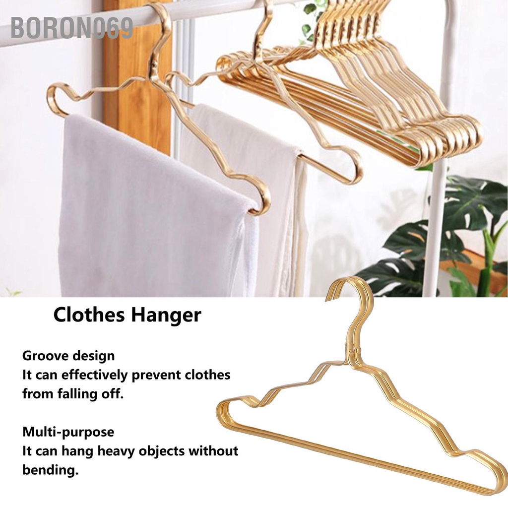 Boron069 10 Cái Móc Treo Quần Áo WearResistant Mở Rộng Dày Không GianNhôm Chống Trơn Trượt Có Rãnh