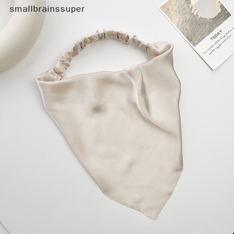 Băng Đô Turban Vải Chiffon Màu Trơn Co Giãn Thời Trang Mùa Hè Cho Nữ SBS