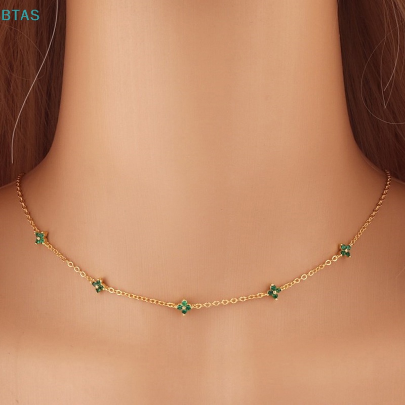 Bt Mới Vòng cổ Mặt Hoa Nhỏ Thiết Kế Màu Vàng Kim Thời Trang Làm Quà Sinh Nhật Cho Nữ