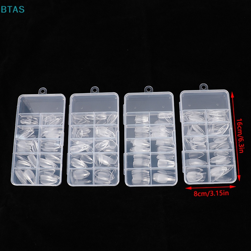 Hộp 120 Móng Tay Giả Che Phủ Toàn Diện Dạng Nhấn Hình Vuông