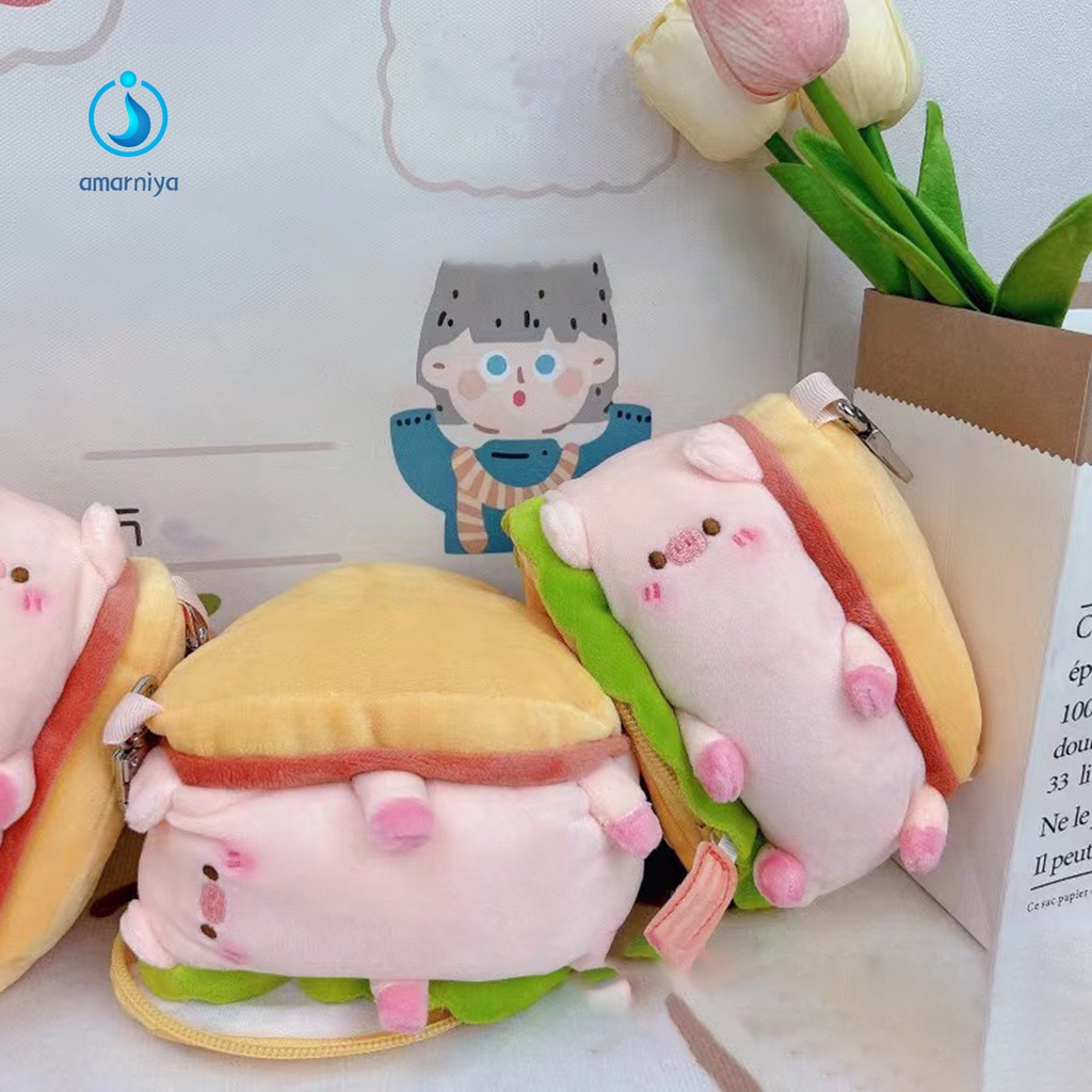 (Shop Amart) Túi Đựng Son Môi Hình Bánh Sandwich Hoạt Hình
