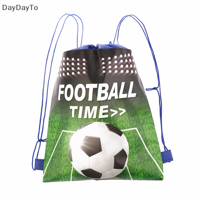 1 Ba Lô Rút Dây Hình Quả Bóng Đá Màu Xanh Lá Cây Cho Bé Trai