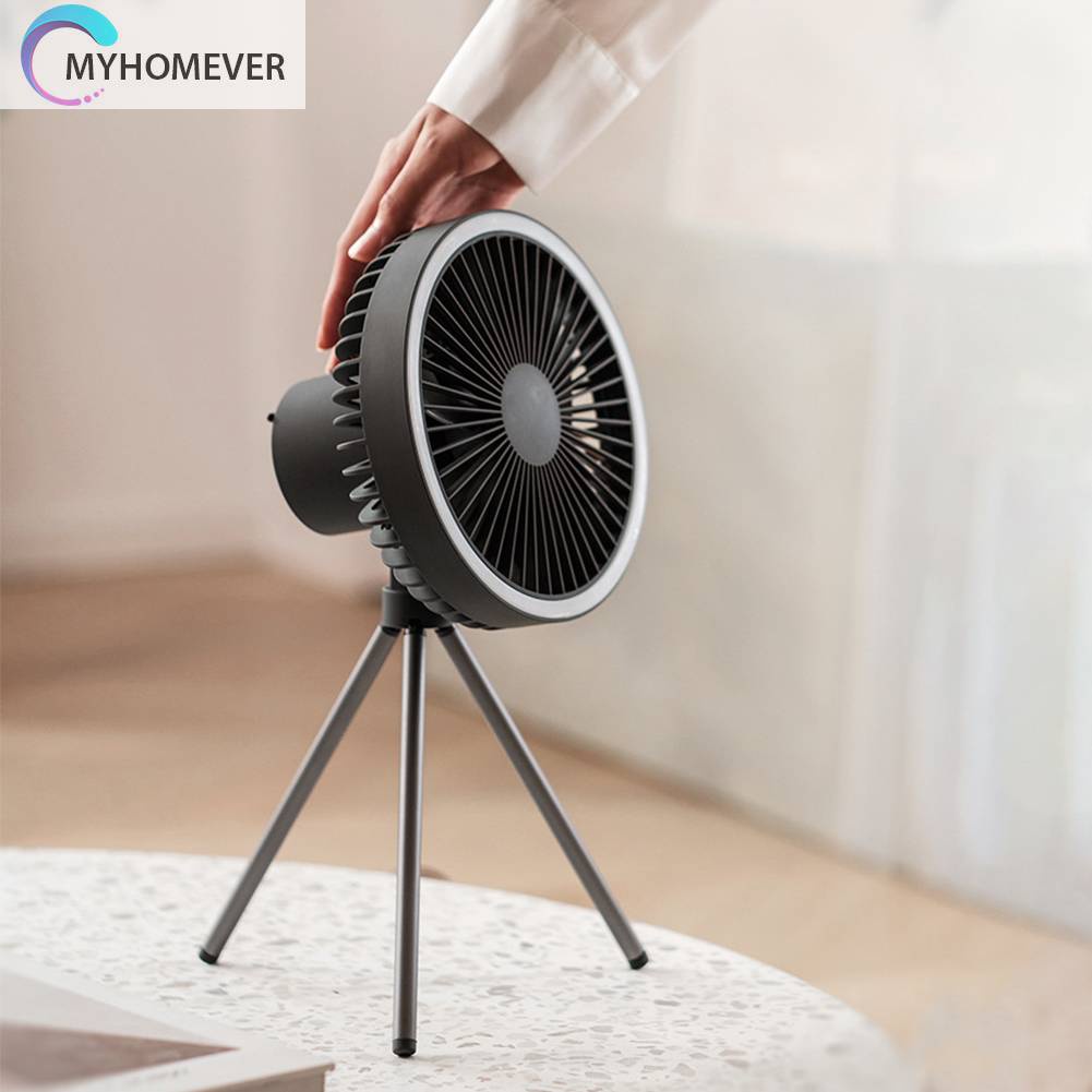 Quạt Làm Mát Để Bàn 10000mAh Sạc Cổng USB Dùng Khi Đi Cắm Trại