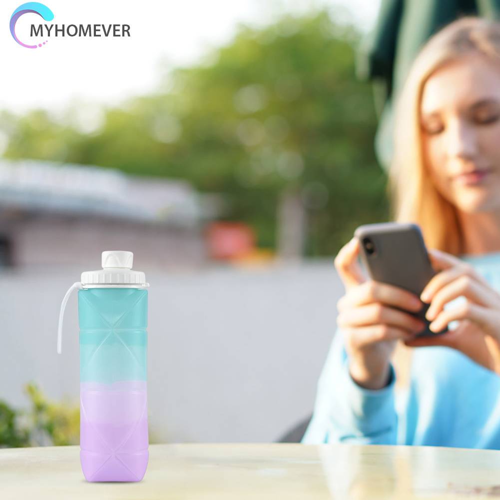 Bình Nước Thể Thao Bằng Silicone Không BPA Dung Tích 600ML