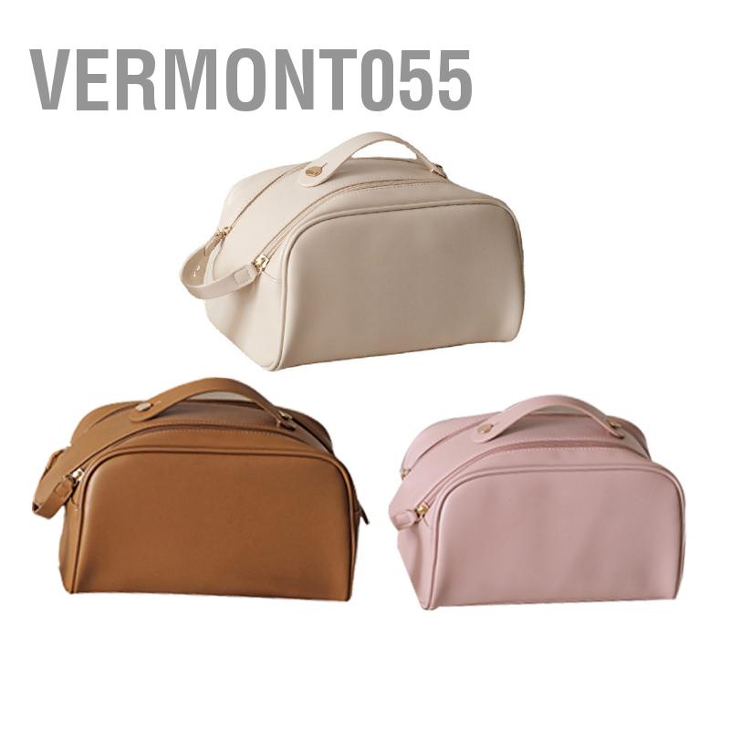 Vermont055 Túi đựng mỹ phẩm đồ trang điểm dung tích lớn vệ sinh cá nhân du lịch có dây kéo đôi