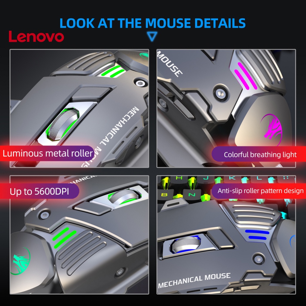 Chuột Máy Tính GM8 Chống Trượt Có Đèn LED Nền Tiện Dụng Cho Laptop