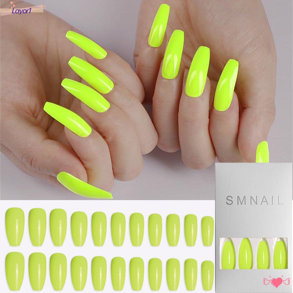 LAYOR1 Hộp 24 Móng Tay Giả Che Phủ Toàn Diện Chất Lượng Cao
