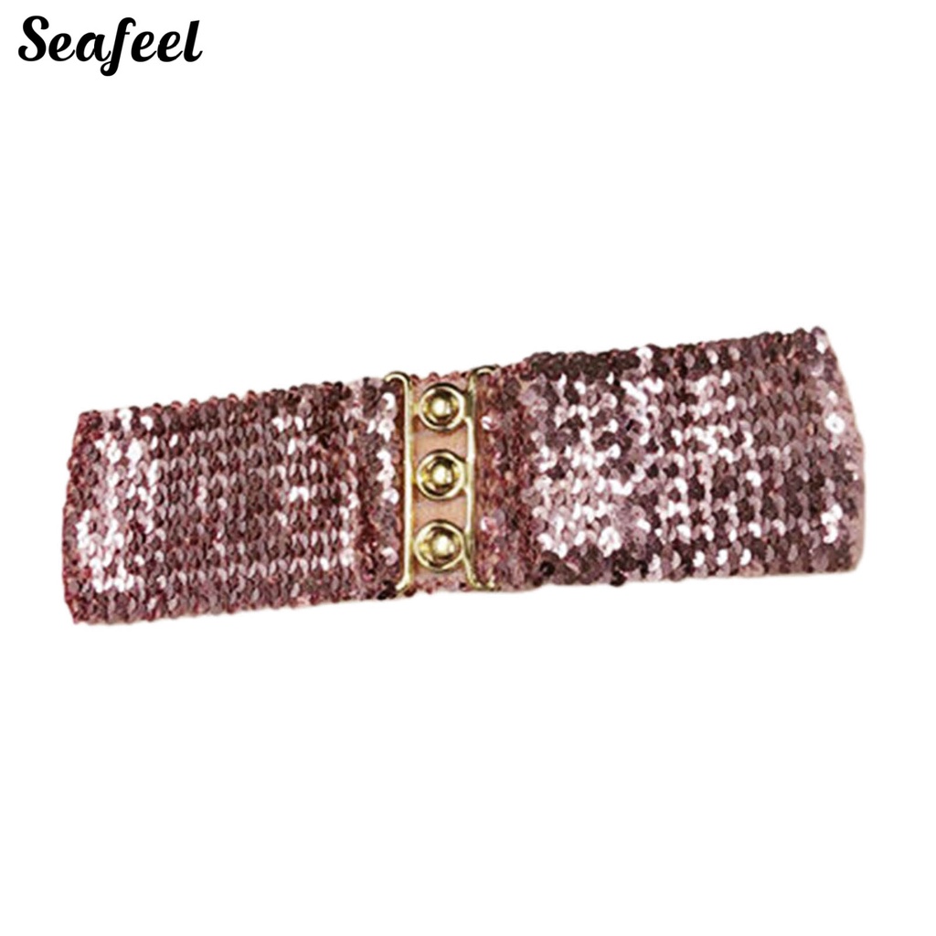 Thắt Lưng Đính Sequin Lấp Lánh Thời Trang Dành Cho Nữ