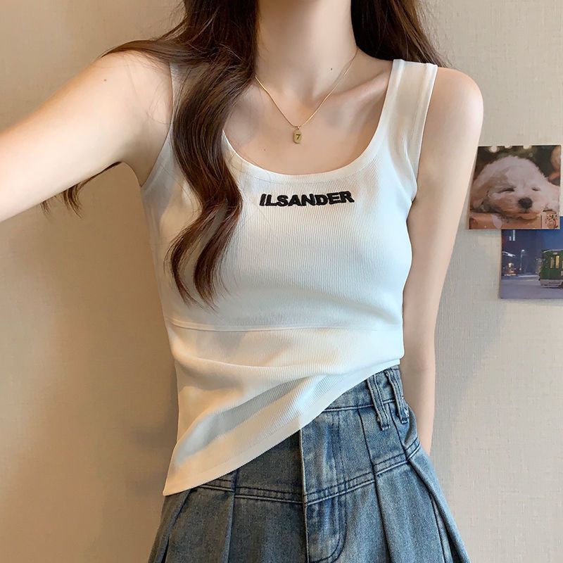 Áo Hai Dây Dáng Ôm Thêu Họa Tiết Thời Trang Mùa Hè Cho Nữ