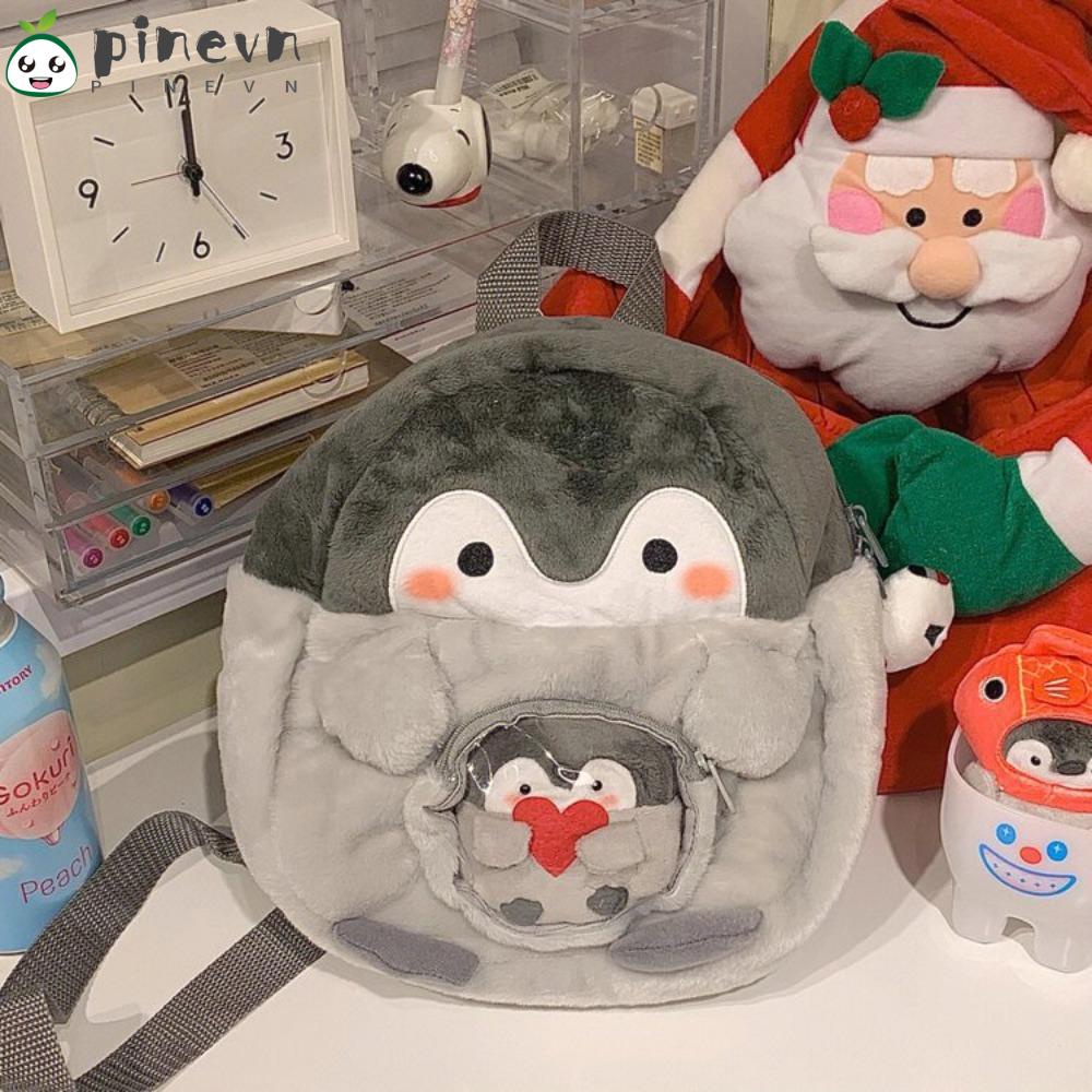 PINEVN Ba Lô Chim Cánh Cụt Nhồi Bông Đáng Yêu Cho Bé