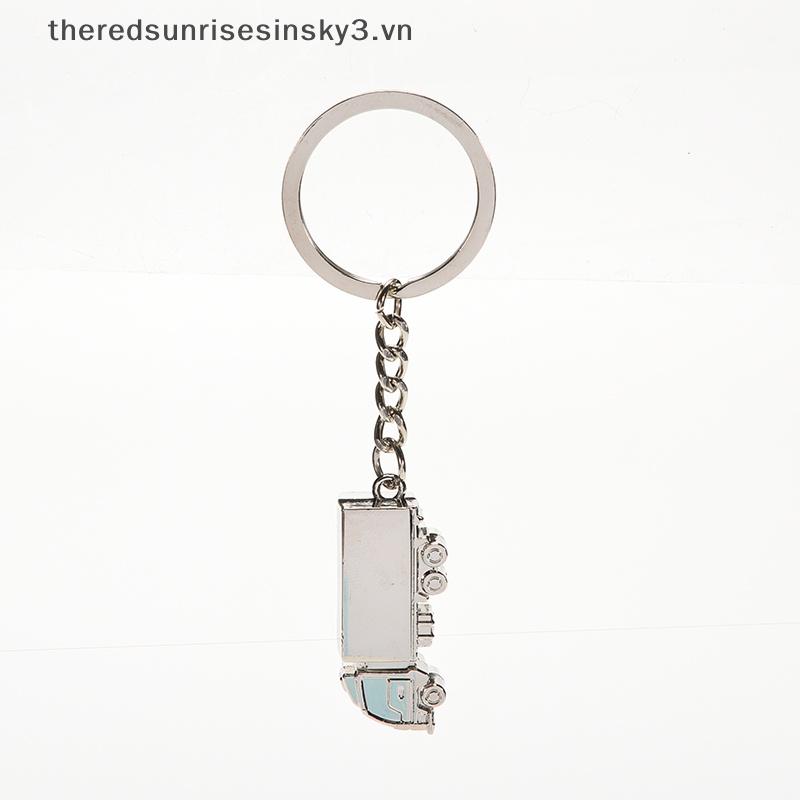 Móc Khóa Kim Loại Mini Hình Xe Tải 3D Dễ Thương Sáng Tạo