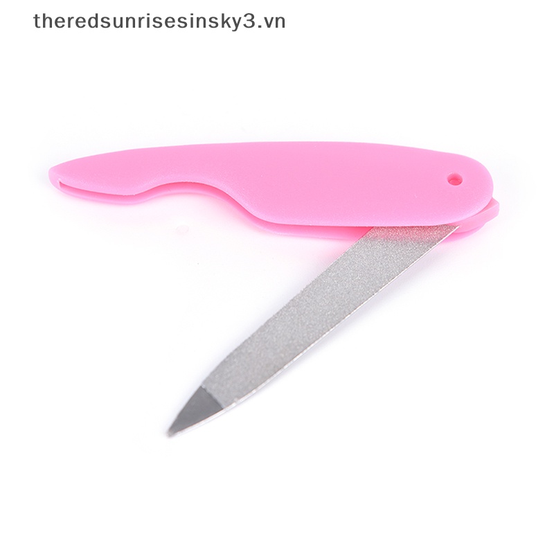 1 Cây Dũa Móng Tay Bằng Thép Không Gỉ Có Thể Gập Lại Thời Trang