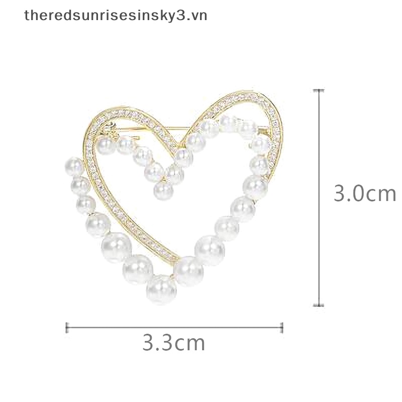 Ghim Cài Áo Hình Trái Tim Đính Đá Thời Trang