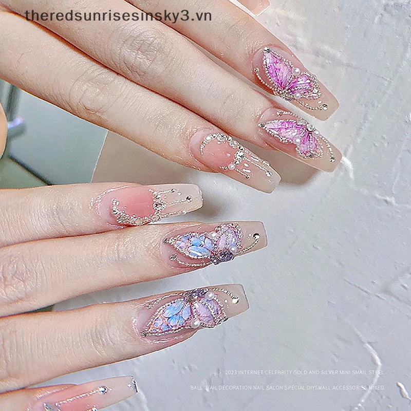 Hộp 6 Ngăn Đựng Hạt Caviar Kim Loại Mini Thiết Kế 3D Trang Trí Móng Tay Thời Trang DIY