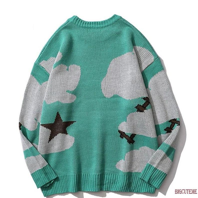 Áo Sweater Dệt Kim Tay Dài Cổ Tròn Dáng Rộng In Nhân Vật Hoạt Hình Thời Trang Thu Đông Cho Nữ