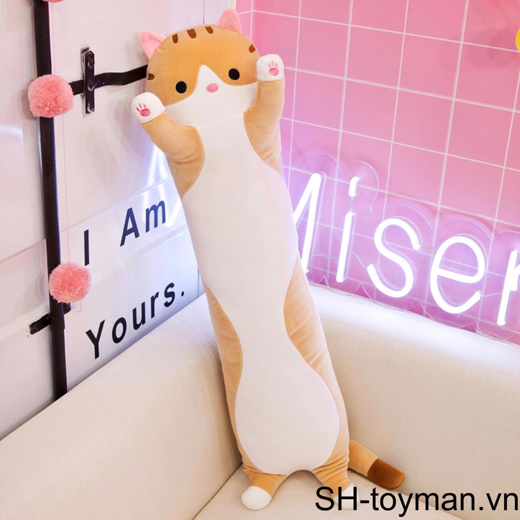 Mèo Nhồi Bông Mềm Mại Xinh Xắn 70cm