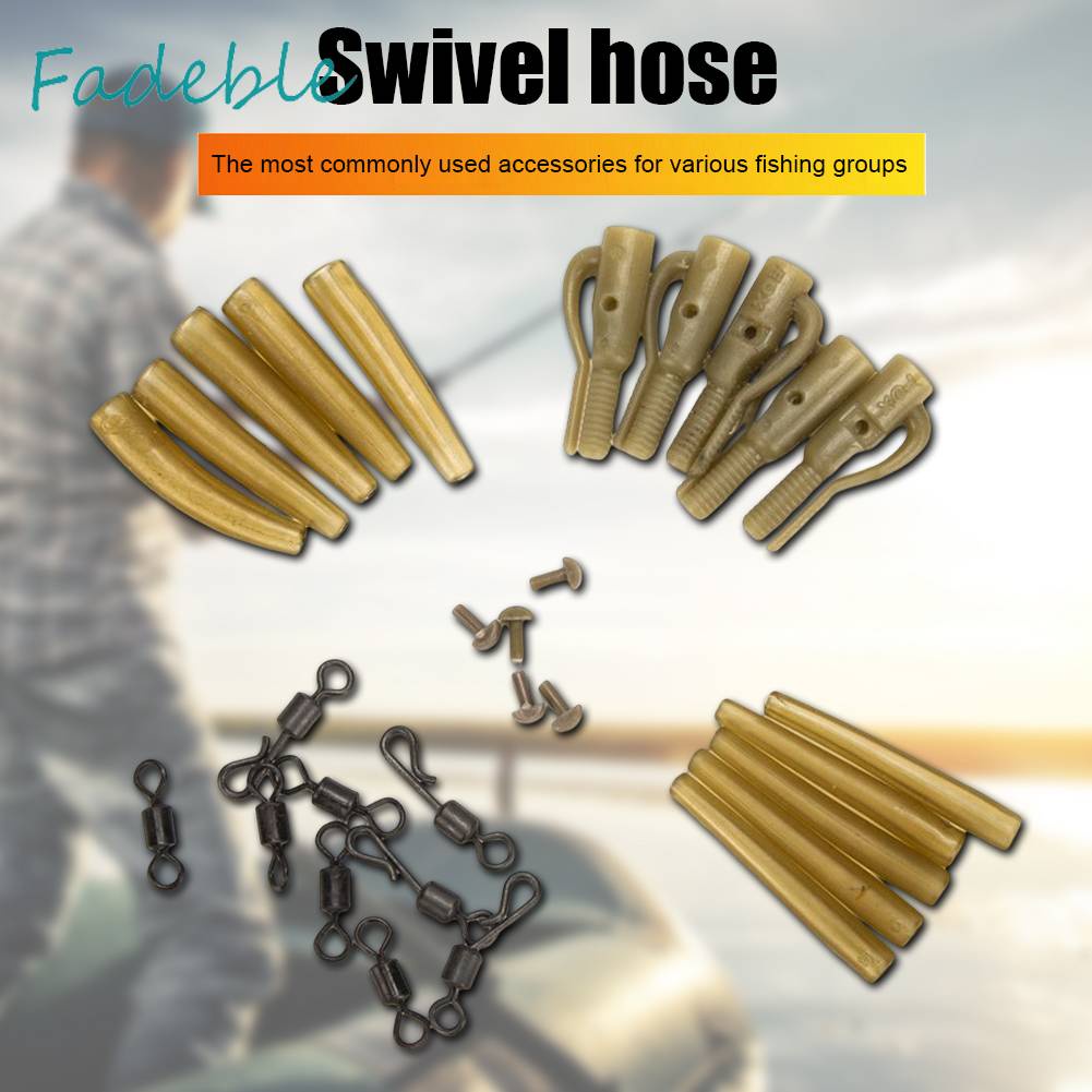 Set 30 Ống Cao Su Mềm Có Khớp Khuyên Cho Câu Cá