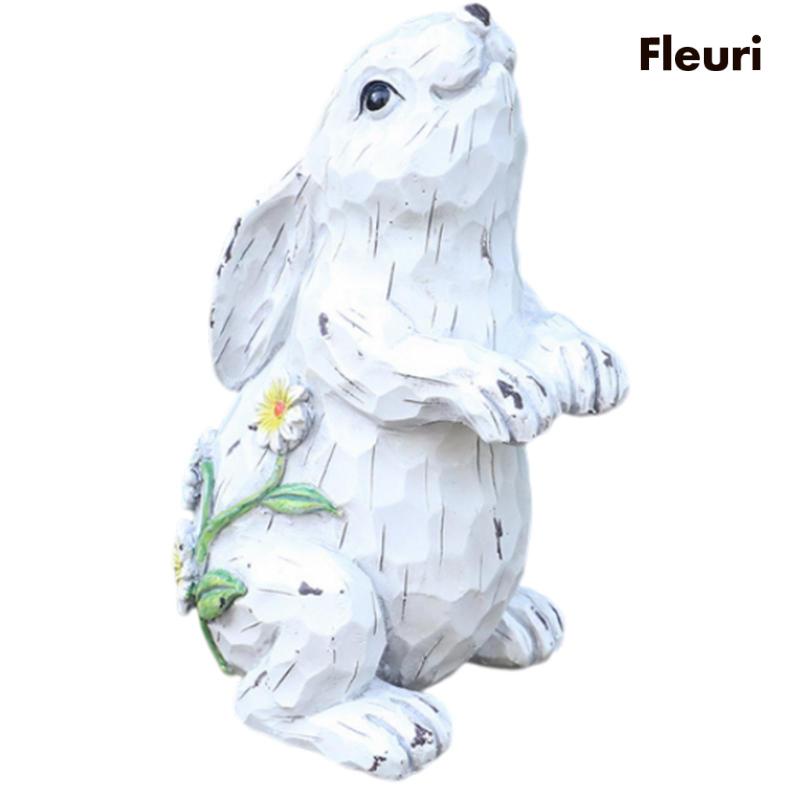Tượng Hình Thỏ Bằng Nhựa Resin Trang Trí Trong Nhà / Ngoài Trời